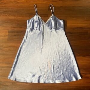 ADONNA Floral Lace Trim Lavender Purple Slip Dress Sz Large